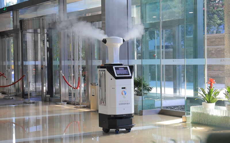遼寧省消毒機器人殺菌實景圖片