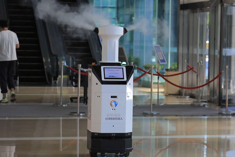河北省消毒機器人干霧消毒圖片