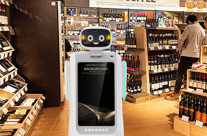 移動大屏導購機器人